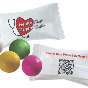 Chocolate Mint Candy in individually wrapped branded packaging