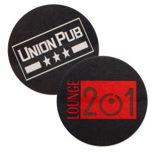 40 Point 4" Pulp Board Coaster Made in USA - Round or Square