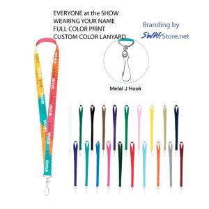 3/4" Full Color Dye-Sublimated Lanyardw/MetalJ Hook
