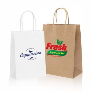 Twisted Handle Kraft Shopper to go Bag