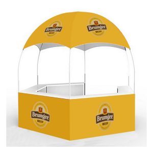 Custom 10'X10' Promotion Event Hexagonal Kiosk Dome Tent (Full Color)