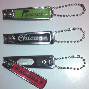 Nail Clipper Key Tagw/Bead Chain & Epoxy Dome