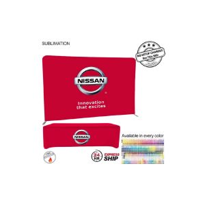 24 Hr Express Ship- Tradeshow Booth Package Supreme 10' EuroFit Display and 8' Sublimated Tablecloth