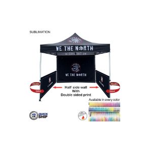 48 HrQuick Ship - Half Side Wall for 10x10 Tent Kit, Sublimated, Double Sided Print