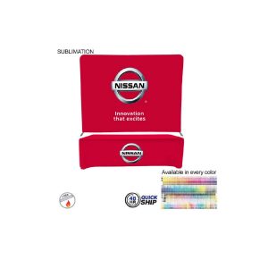 48 HrQuick Ship - Tradeshow Booth Package Supreme, 10' EuroFit Display and 8' Sublimated Tablecloth