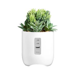 iHome Faux Succulent with USB Charging Station
