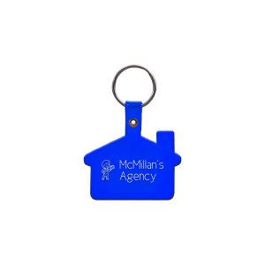 House Shaped Soft Plastic Key Tag (2 ColorImprint)