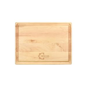 15" x 20" x 1 1/4"Maple Rectangular Butcher Block with Juice Groove