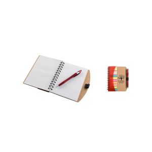 Inkspire 6.1 x 7 Cardboard Spiral Journal with Pen - Unlined