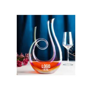 Advanced Electroplated Snail-shaped Crystal Glass Wine Decanter