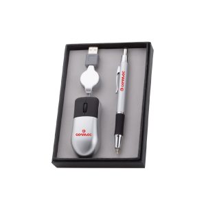 LED Stylus Ballpoint Pen & USBl Mouse Gift Set