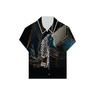 Neon color guitar shirt