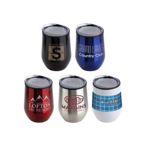 Onyx 12 oz Stainless Steel/Polypropylene Wine Goblet