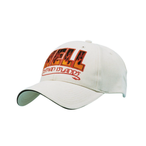 Six Panel Unstructured Brushed Cotton Capw/Sandwich Trim (Embroidered)