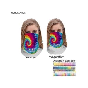 Sublimated BEST VALUE lightweight Seamless Winter Neck Gaiterwhich can be worn as 2-layers (2ply)