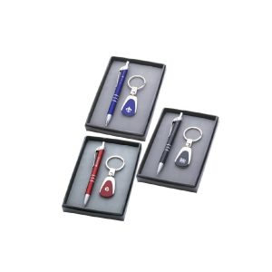 Trinity Pen & Metal Keychain Set