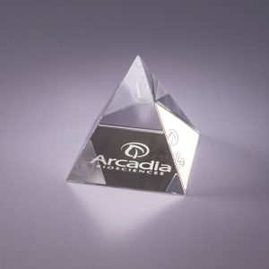 Pyramid Crystal Paperweight