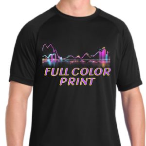 Black Cotton Tee Shirt with Fullcolor digital print on one side